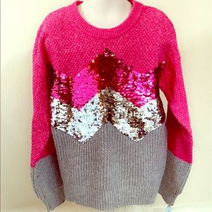 Kids Stylish Sequence Front Sweater